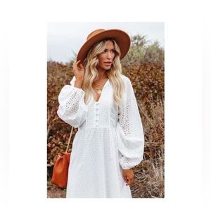 VICI Jenson Cotton Eyelet Maxi Dress